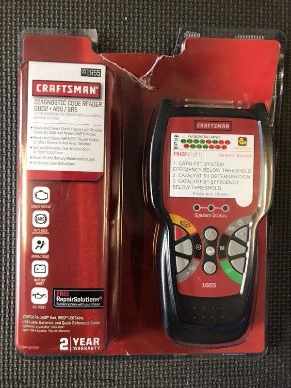 Brand new craftsman diagnostic code reader 1655