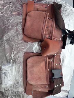 Leather construction worker’s apron