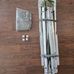 Vintage U.S. Army Issue Military Aluminum Folding Field Cot