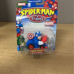 New Maisto Marvel Spider-Man & Friends Race Car Buddies Captain America 