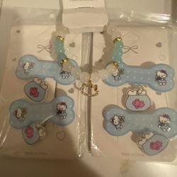 Hello Kitty Bracelet With Hello Kitty Hair Clips