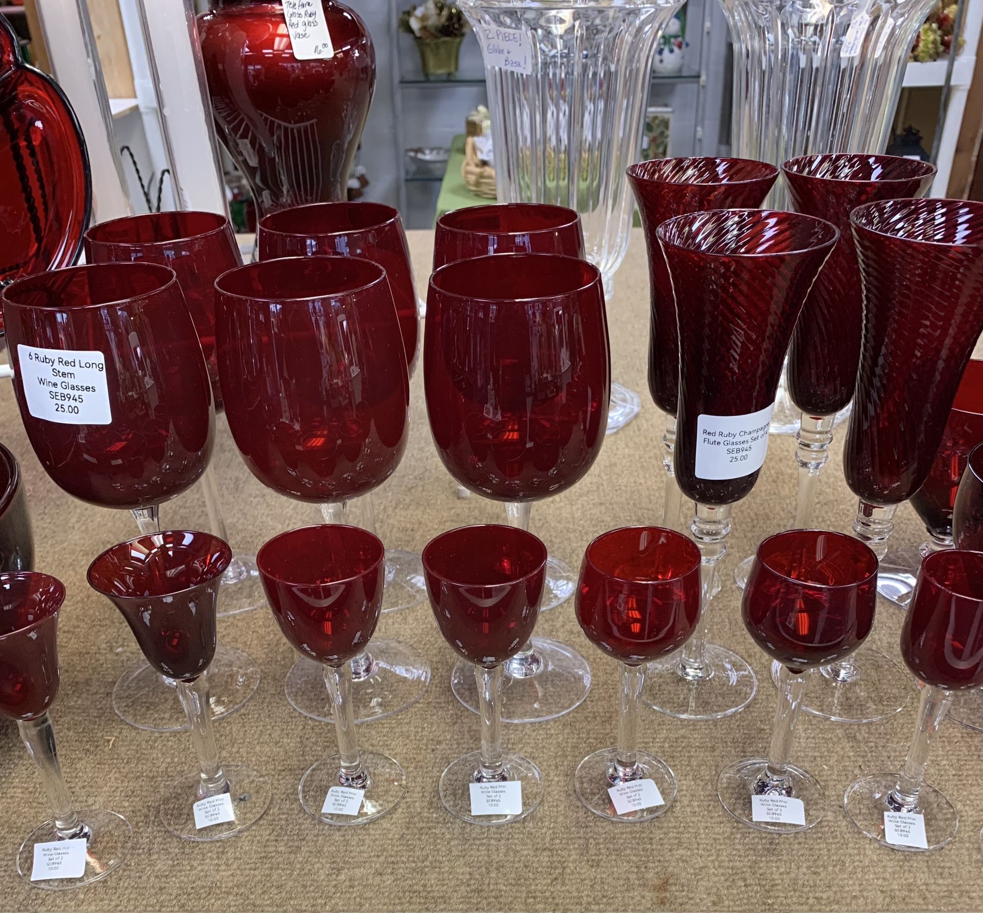 Ruby Red Glassware 