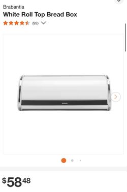 Brabantia White Roll Top Bread box