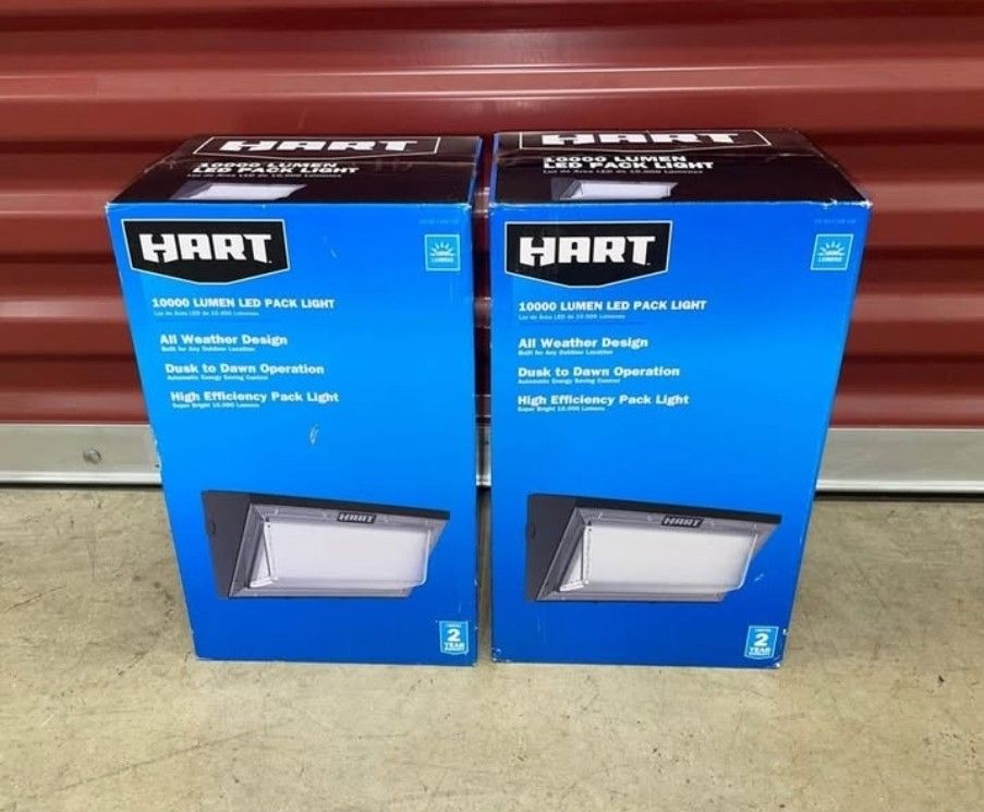 (2 pack) HART LED Direct Wire Wall Pack, 10,000 Lumens