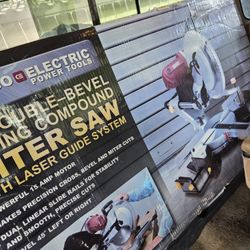 12" Miter saw double bevel sliding with laser guide.