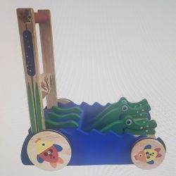 Kids Melissa & Doug Chomp and Clack Alligator Push Toy and Activity Walker #3011 Toddler Age 1+