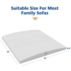 Sofa Cushion Support for Sagging Seat 3 Pack 20x20 Inch Gray Curved Furniture Seat Under Sofa Sagging Repair Foam Sofa Insert