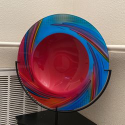 Hand Blown Stained Glass Plate