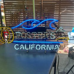 Foster’s Surf California Neon Beer Sign 2003 Miller Brewing Co UL Bar Light