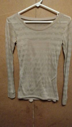 Beige Sheer Top W/ Under Shirt Sz Sm $5 MPU