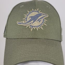 Miami Dolphins NFL New Era 39Thirty Salute To Service Stretch Fit Hat Cap SM/MED