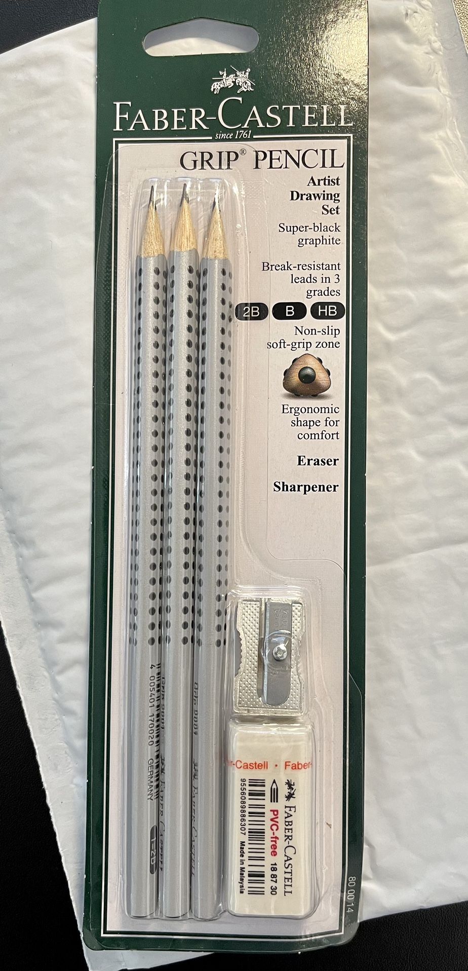 Faber-Castell 9000 Graphite Pencil Art Set - 3-Pencil Set.