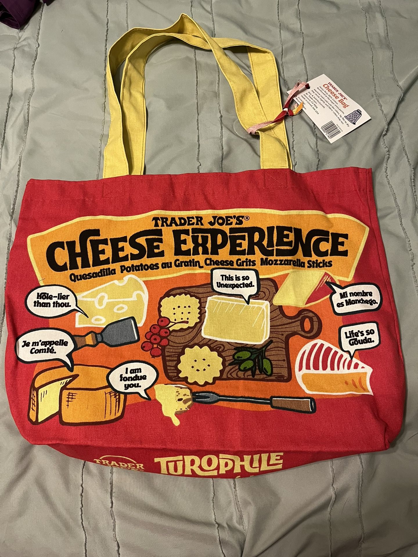 Trader Joe’s Cheese experience tote bag