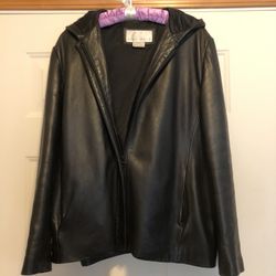 9 west real leather jacket