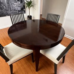 Round Solid Wood Dining Table Only