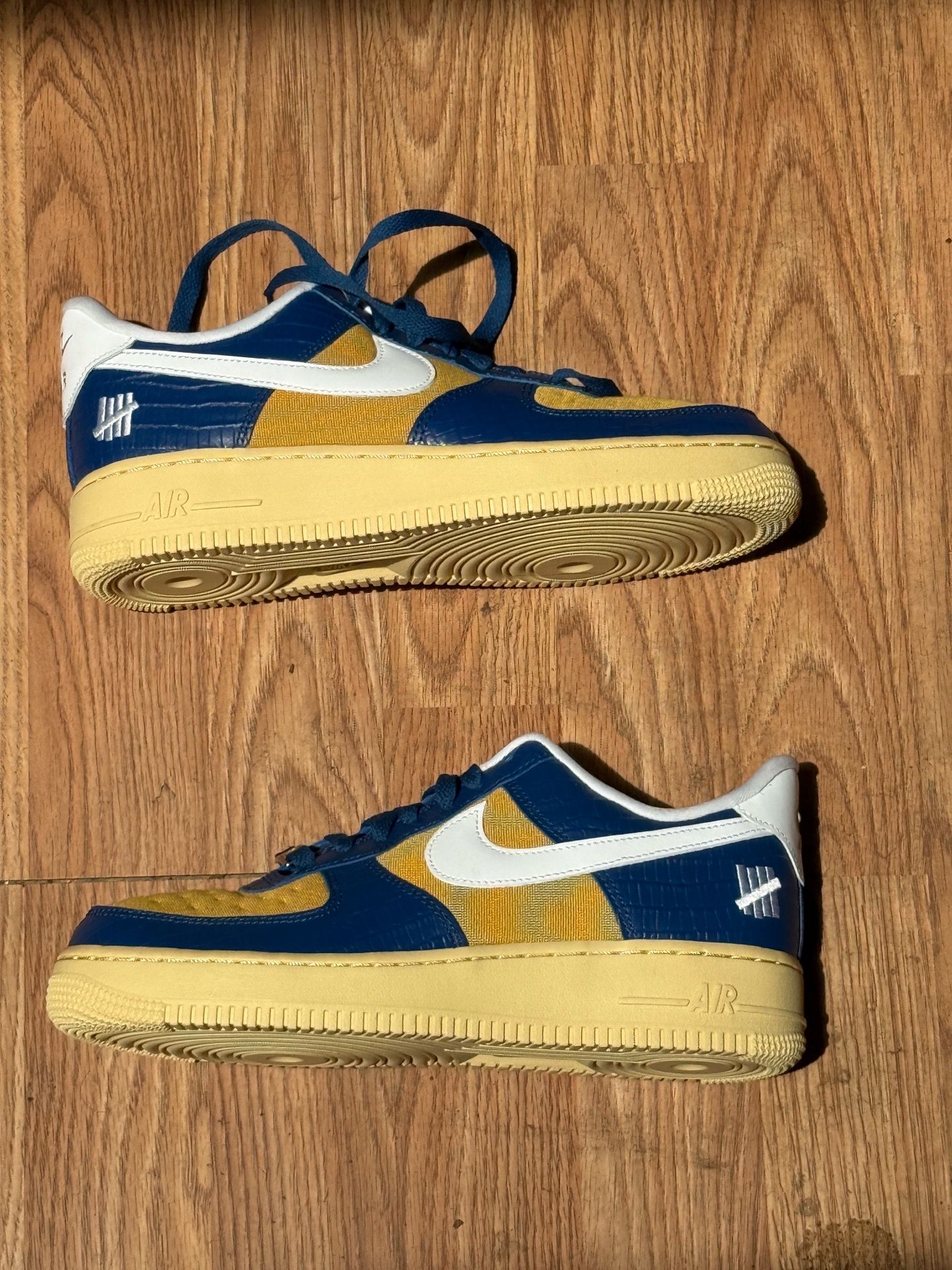 Nike Air Force 1 “Undefeated” Blue / Yellow – Size 7 (“Clearing out my sneaker collection”)