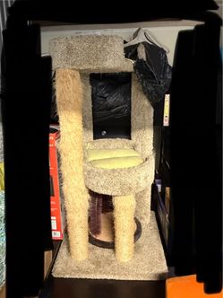 sturdy handbuilt cat tree tower