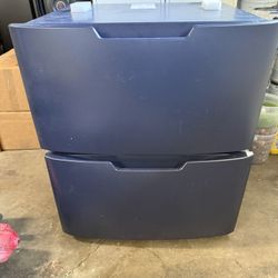 Blue GE Washer & Dryer Pedestals - $100/pair OBO