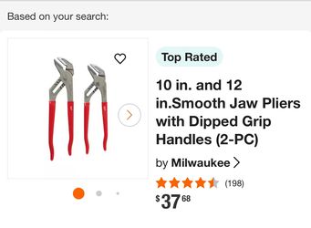 2 Pcs -Milwaukee Smooth Jaw 10’ /12