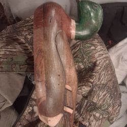 Vintage Tom Taber Hand Carved Mallard  Duck 