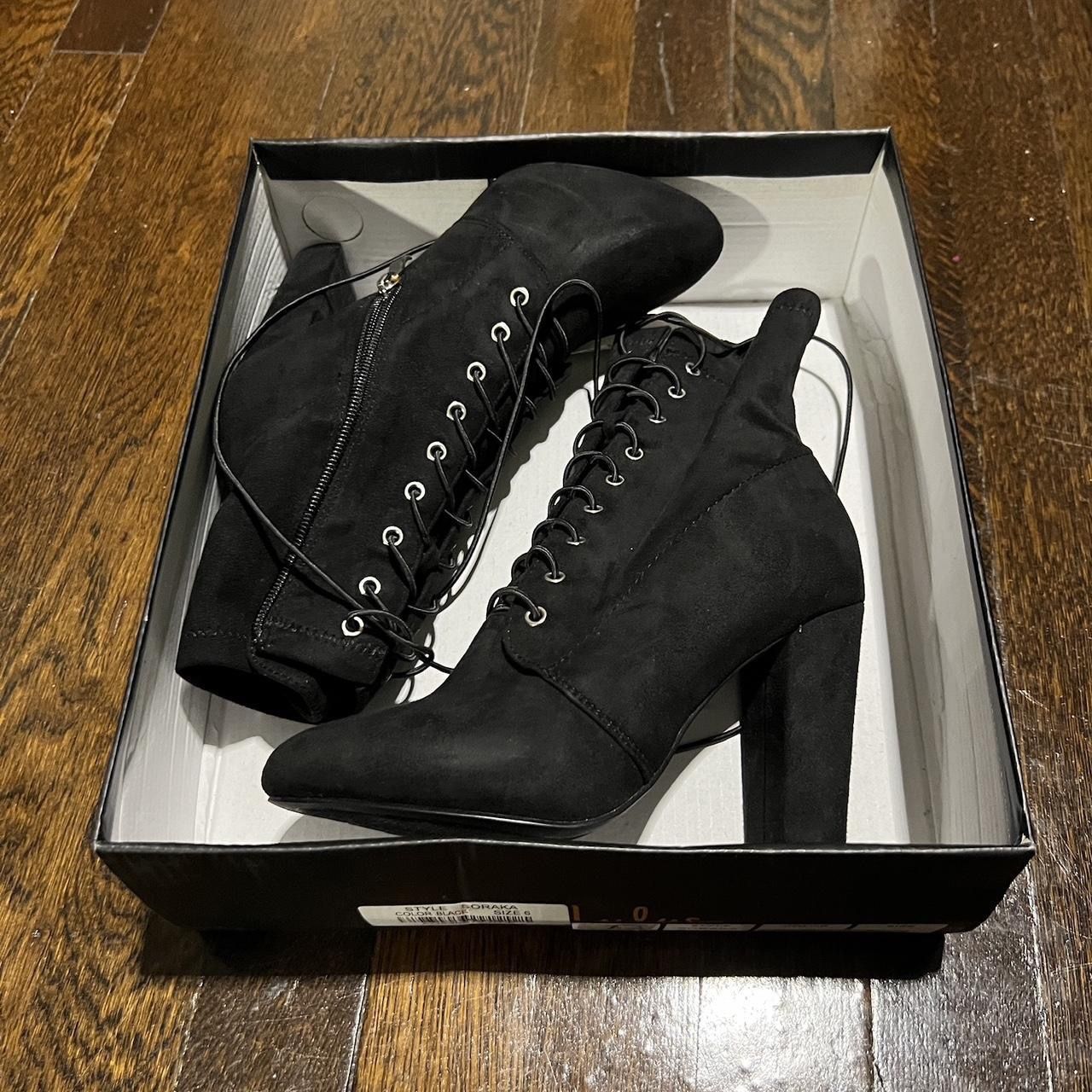 Lulus Soraka Lace Up Ankle Suede Boots