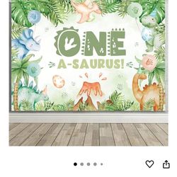 7x5ft Dinosaur “one-a-saurus” background 