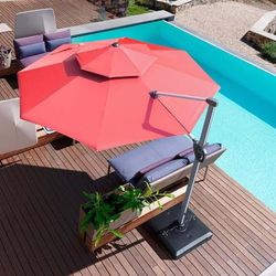 Cantilever Umbrella 10 Feet Round Aluminum