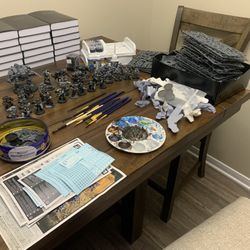 Warhammer 40k Army With Unbuilt Tank, Painting Supplies, Etc.