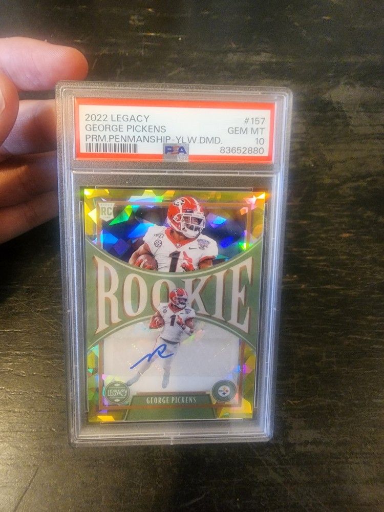 PSA 10 Rookie Autograph Card - Panini AUTO Legacy Rookie Card /25 — Rookie Autograph Legacy George Pickens 