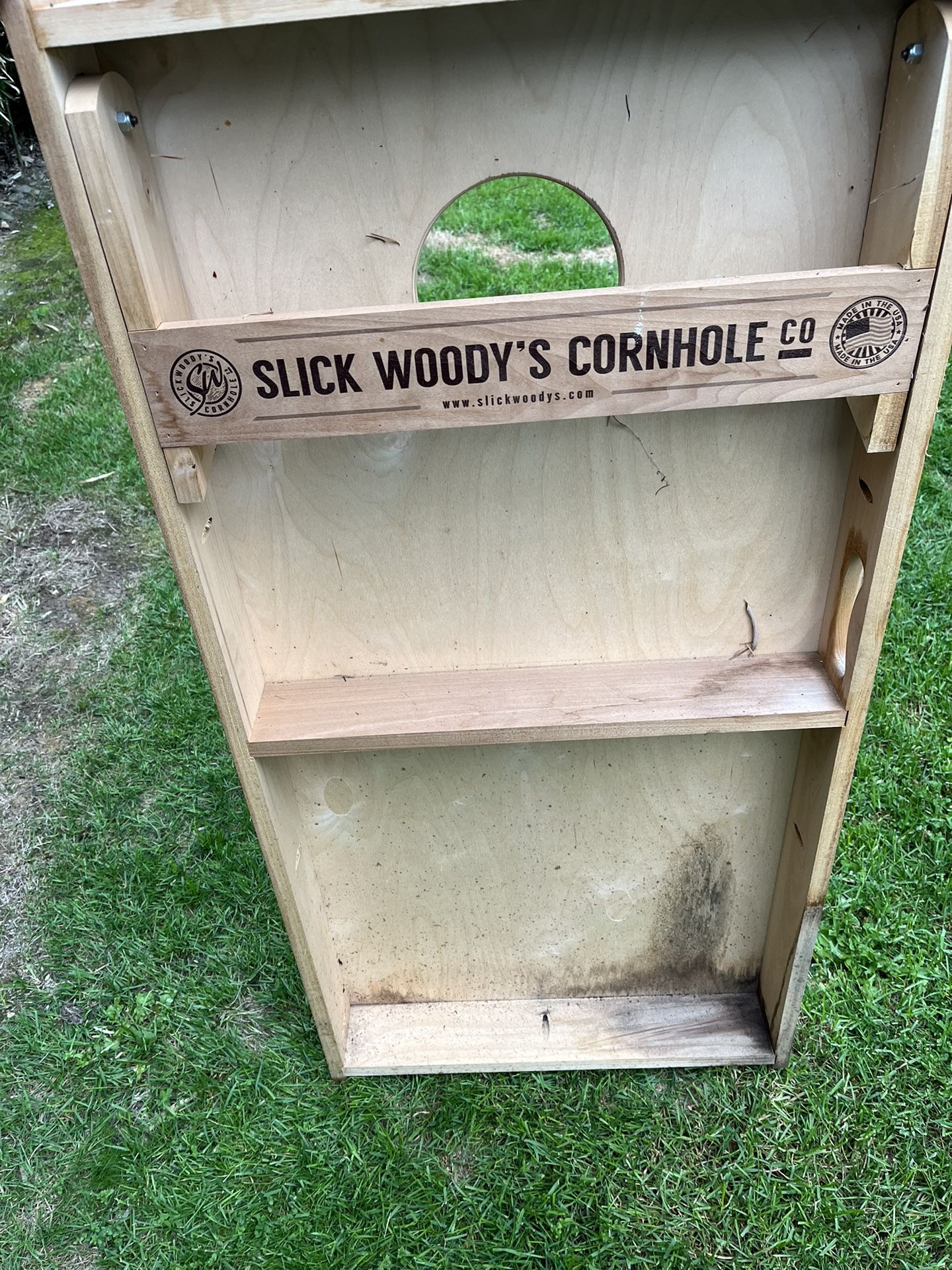 Slick Willy NATURAL WOOD CORNHOLE BOARDS - ALL WEATHER