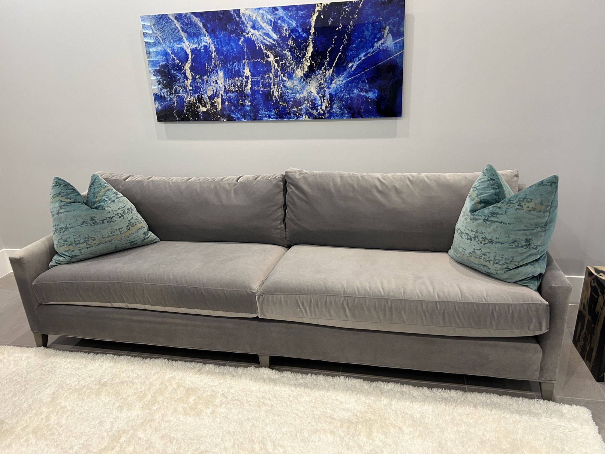Mitchell Gold Performance Velvet Couch