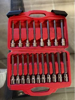 Drive Extra Long Allen Hex Bit Socket Set