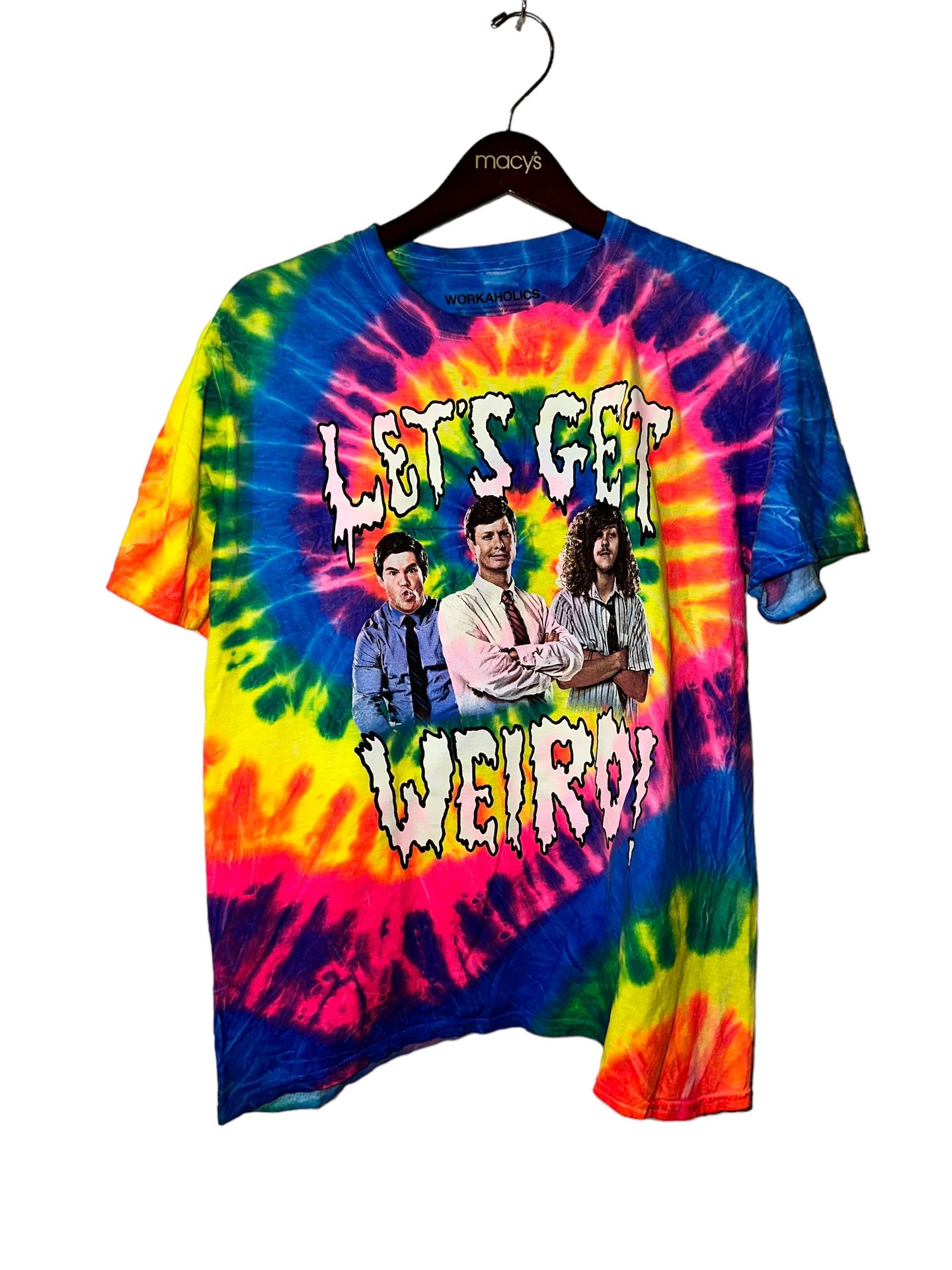 Workaholics Shirt Let’s Get Weird Anders Blake Adam Tie-Dye T-Shirt Size:Large