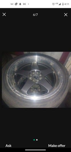 18-in Rims Staggered Deep Dish They Need Tires For Lug Universal fit Honda Civic Honda Accord Acura Integra and many other four lugs