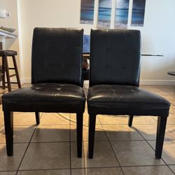 6 Brown Leathers Chairs 