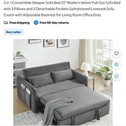 Convertible Sleeper Sofa Bed. 