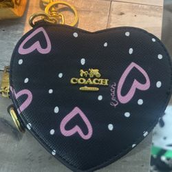 Coach Heart Wristlet 