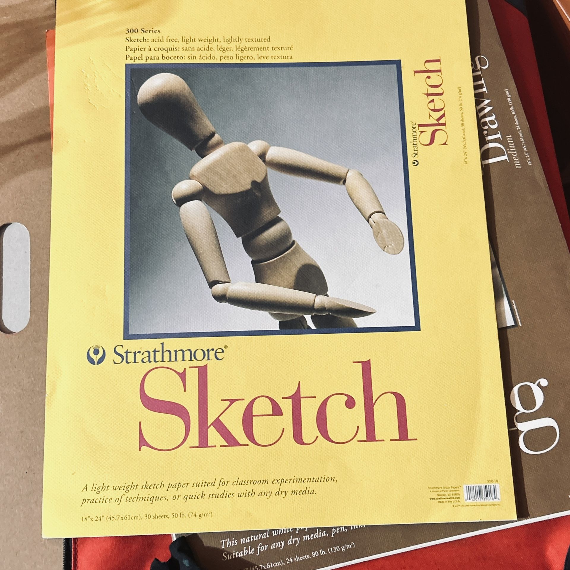 Large Sketch Pad With Case And Xl Clip Board For Artist