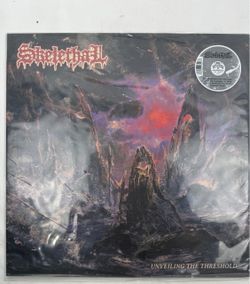 Skelethal Unveiling Threshold Bone Marble Red Splatter Vinyl LP Metal #101