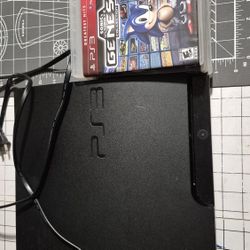 PS3 Slim With 5 Games