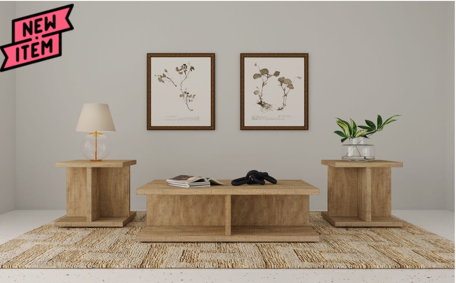 3~ Pc Coffee And End Table Set Mango