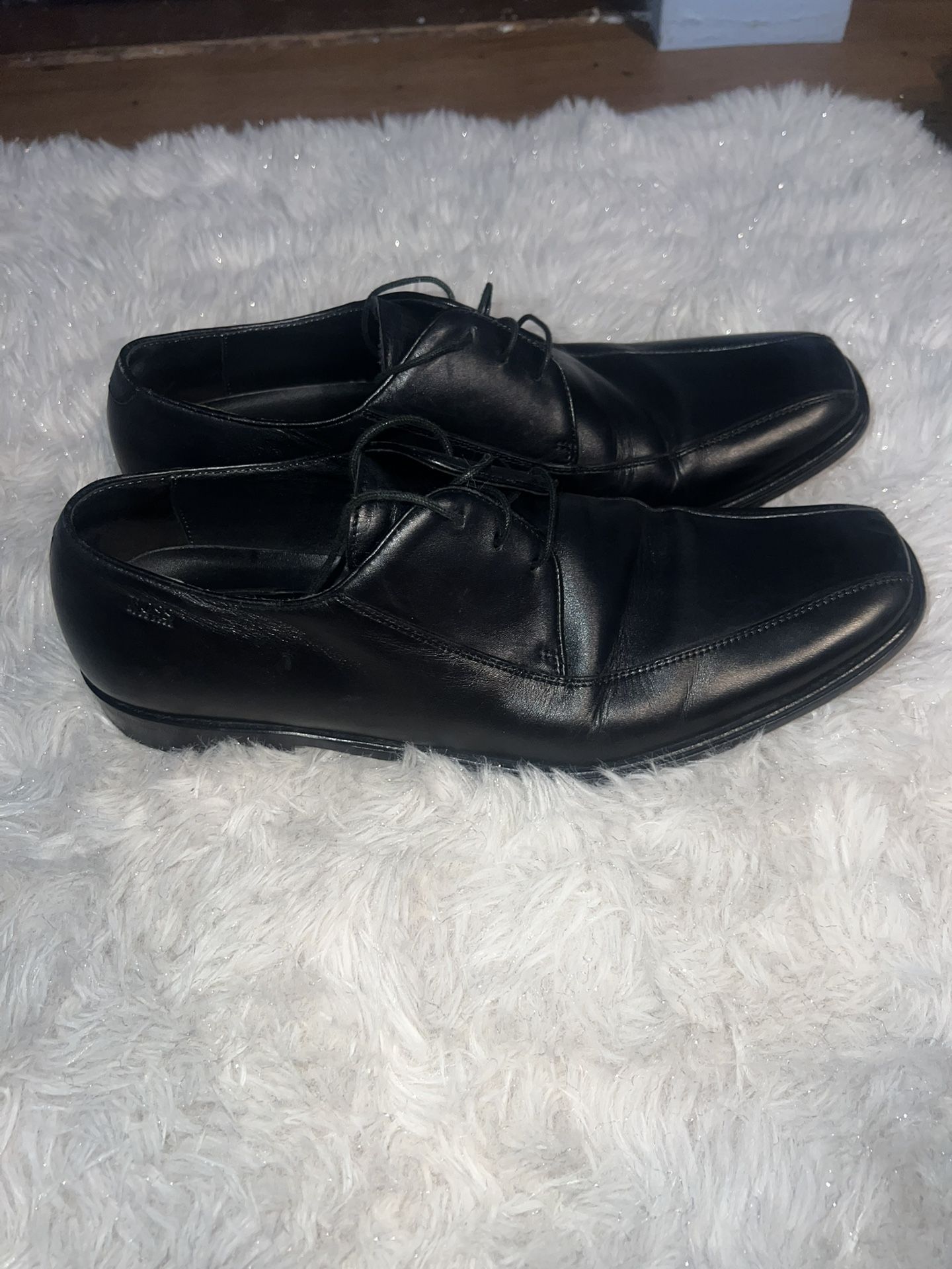 Hugo Boss Vero Cuoio Black Leather Derby Shoe