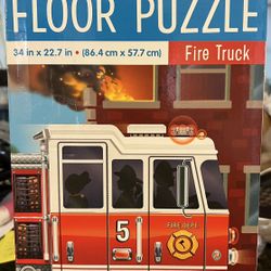 NEW Melissa and Doug 36 pice floor puzzle "Firetruck "