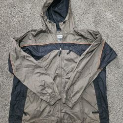 Columbia Lightweight Hooded Jacket Men’s XL Gray Windbreaker