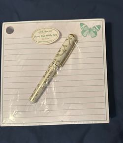 Butterfly Notepad with Pen