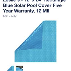 Solar Pool Cover - Rectangular 12  X  24