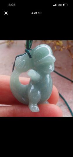 Certificate Jadeite jade Cartoon pokemon Charmander Pendant