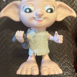 Wizarding World 8.5" Interactive Dobby Doll with Sock, 35+ Sounds & Phrases, Moving Features