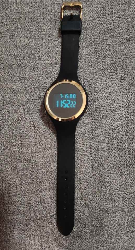Charming Charlie Black Digital Wristwatch with Buckle Band