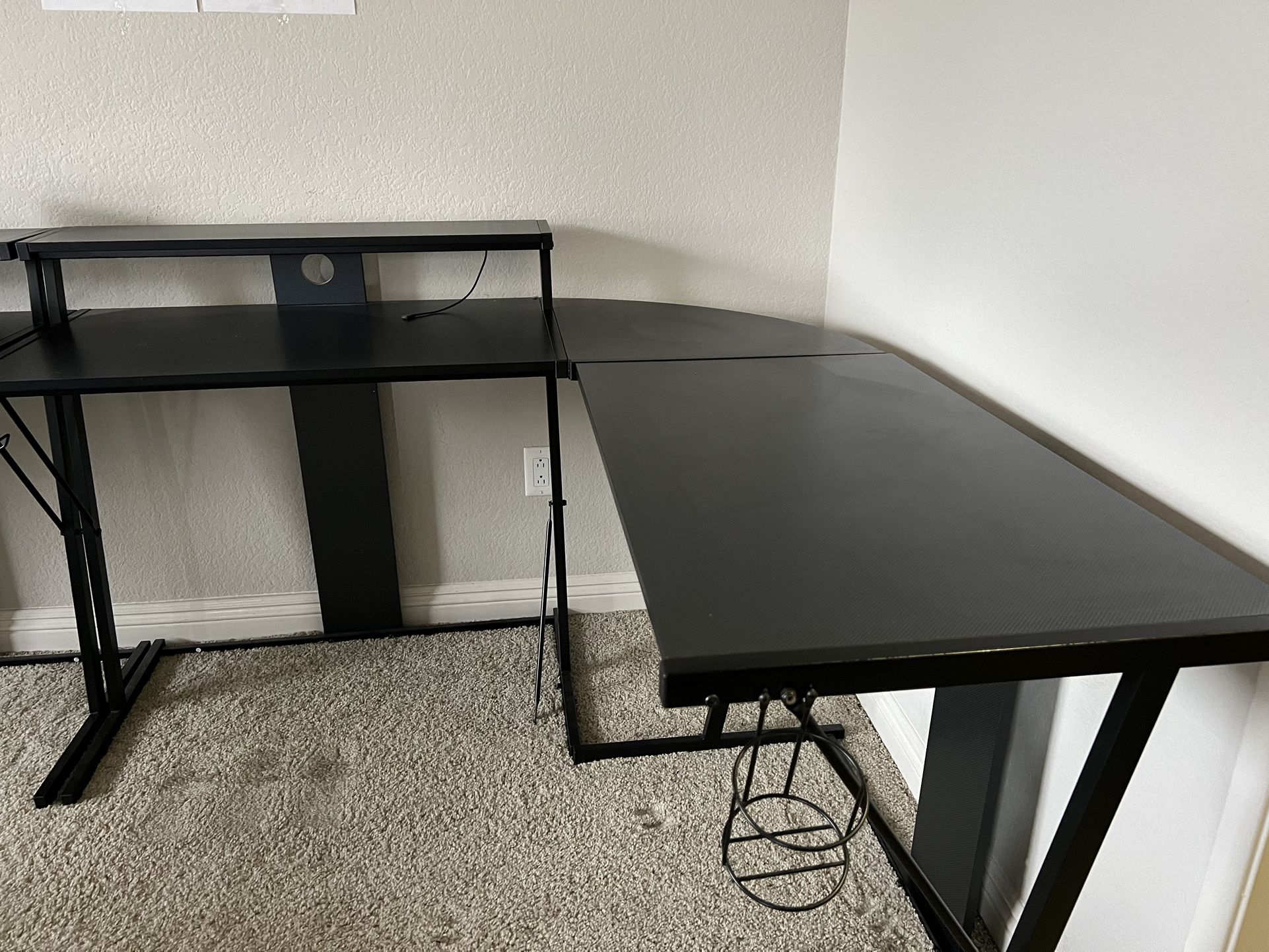 Computer Corner Desk, Black 
